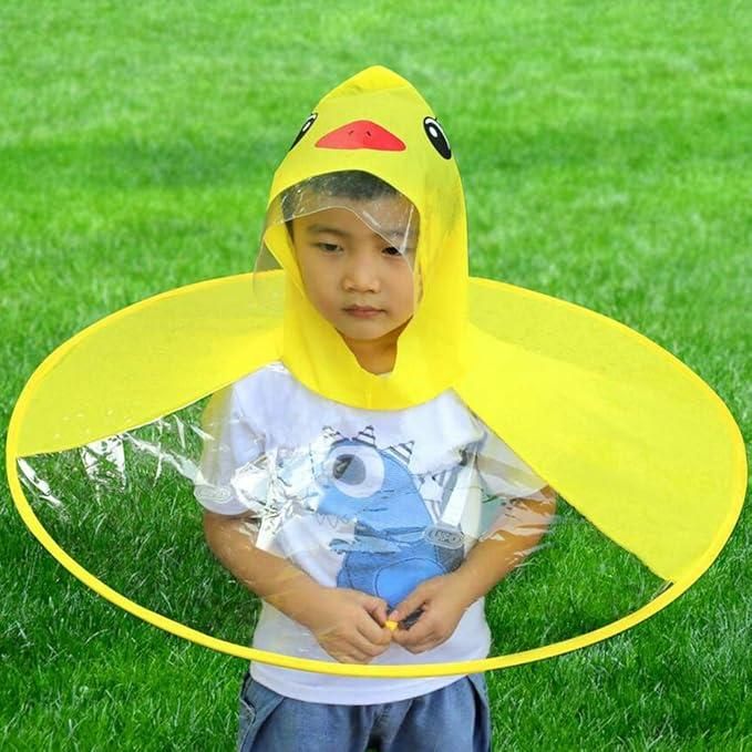 Portable Reusable Kids Raincoat – Waterproof EVA Hooded Rainwear for Children (3–11 Years)